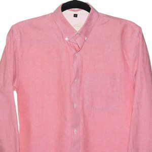Apolis Small Pink Button Front Shirt Long Sleeve